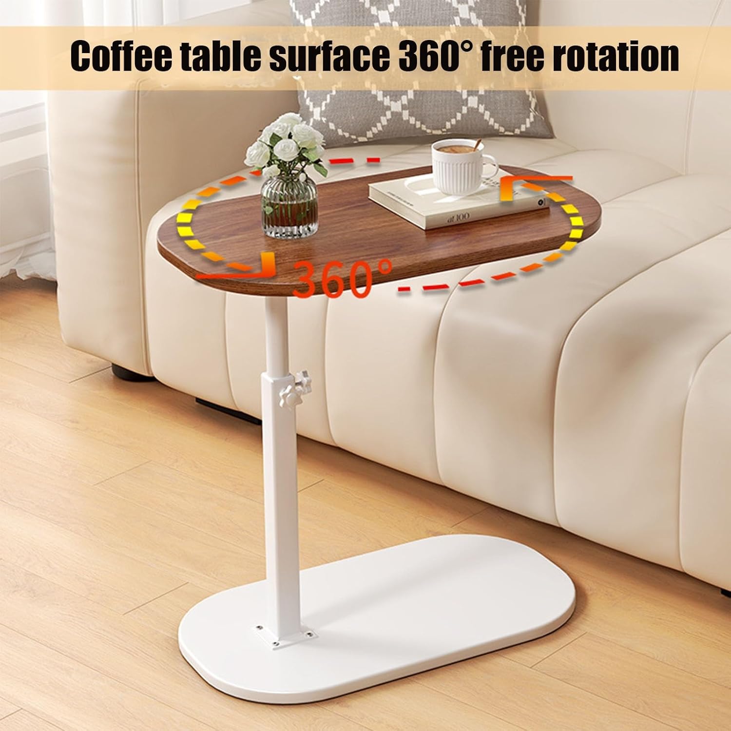 طاولة سرير وكمبيوتر متعددة الوظائف بتصميم عصري وتعديل ارتفاع سلس