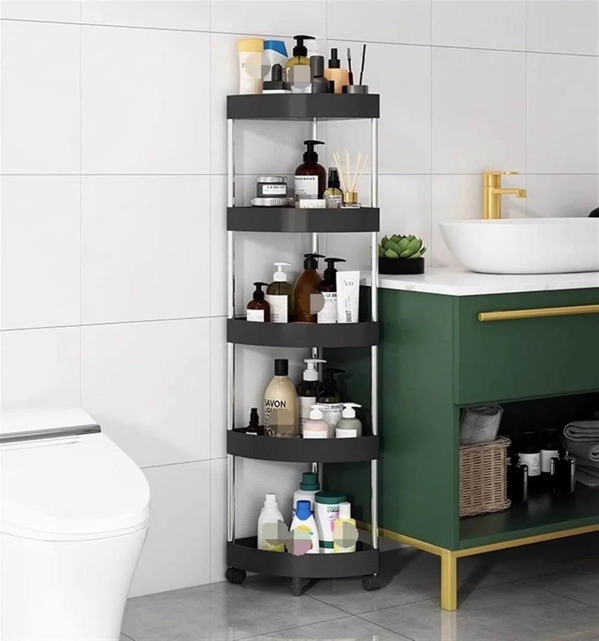 رف منظم زاوية متعدد الطبقات