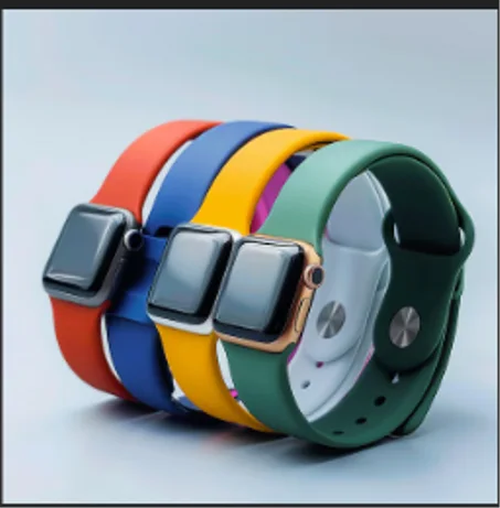ساعة ذكية أنيقة مع أساور سيليكون متعددة الألوان – راحة وأناقة لكل الأوقات