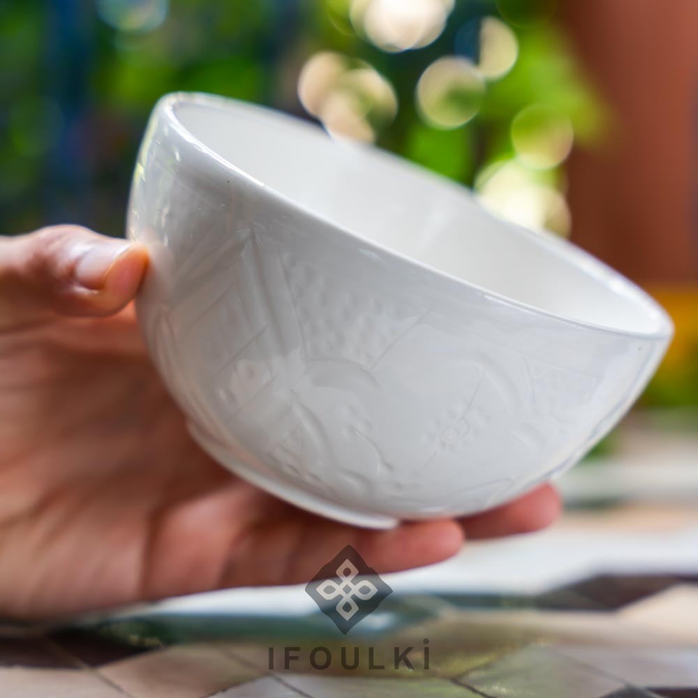 Afous White Soup Bowl