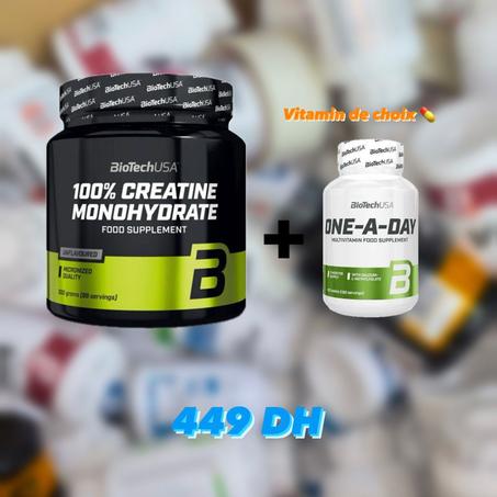 Creatine Biotech + vitamines au choix