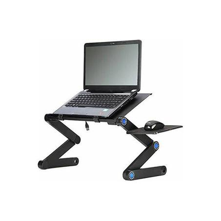 طاولة كمبيوتر قابلة للطي بمروحتين للتبريد