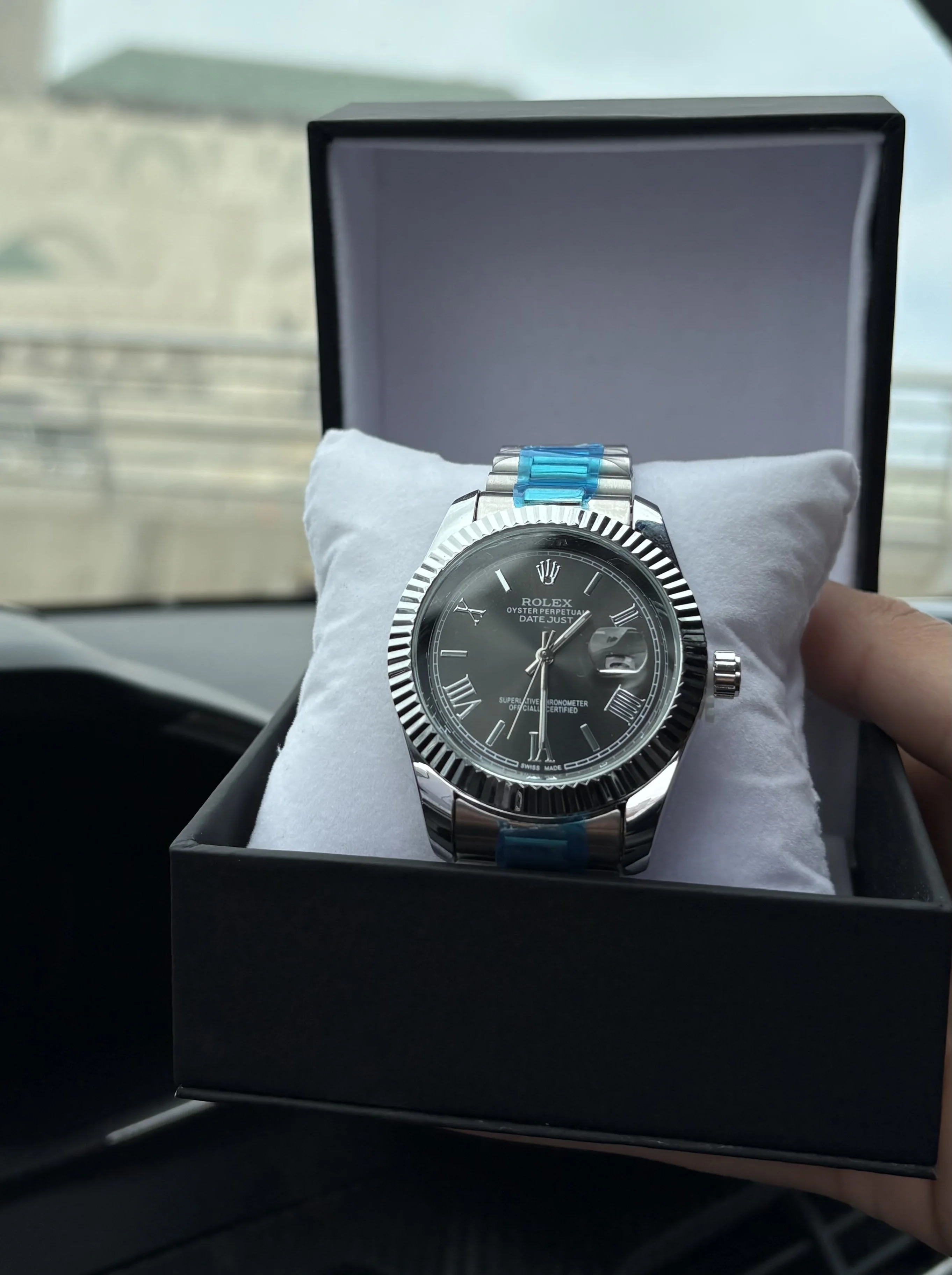 ROLEX DATEJUST NOIR - BOITE SIMPLE
