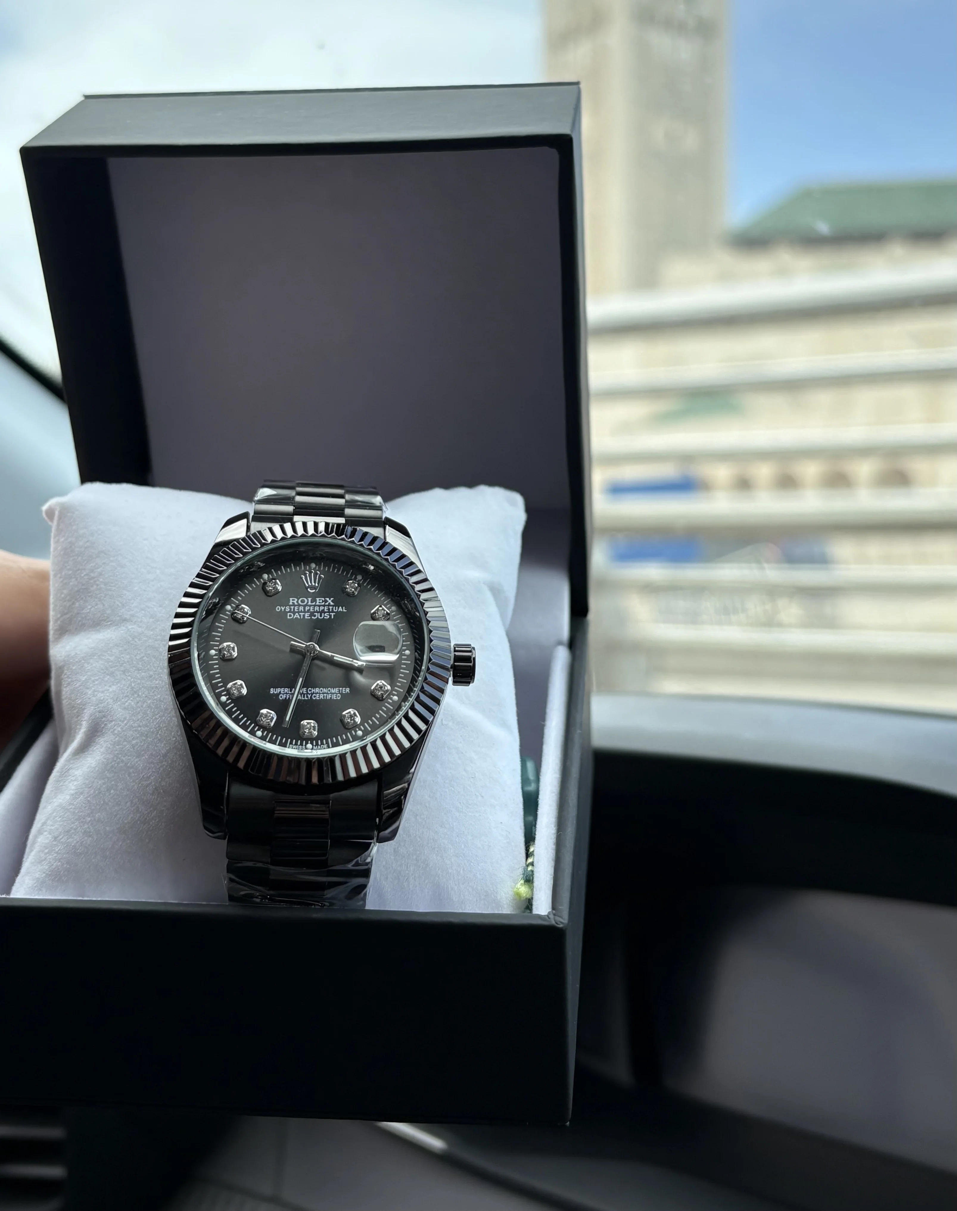 ROLEX DATE-JUST FULL BLACK - BOITE SIMPLE