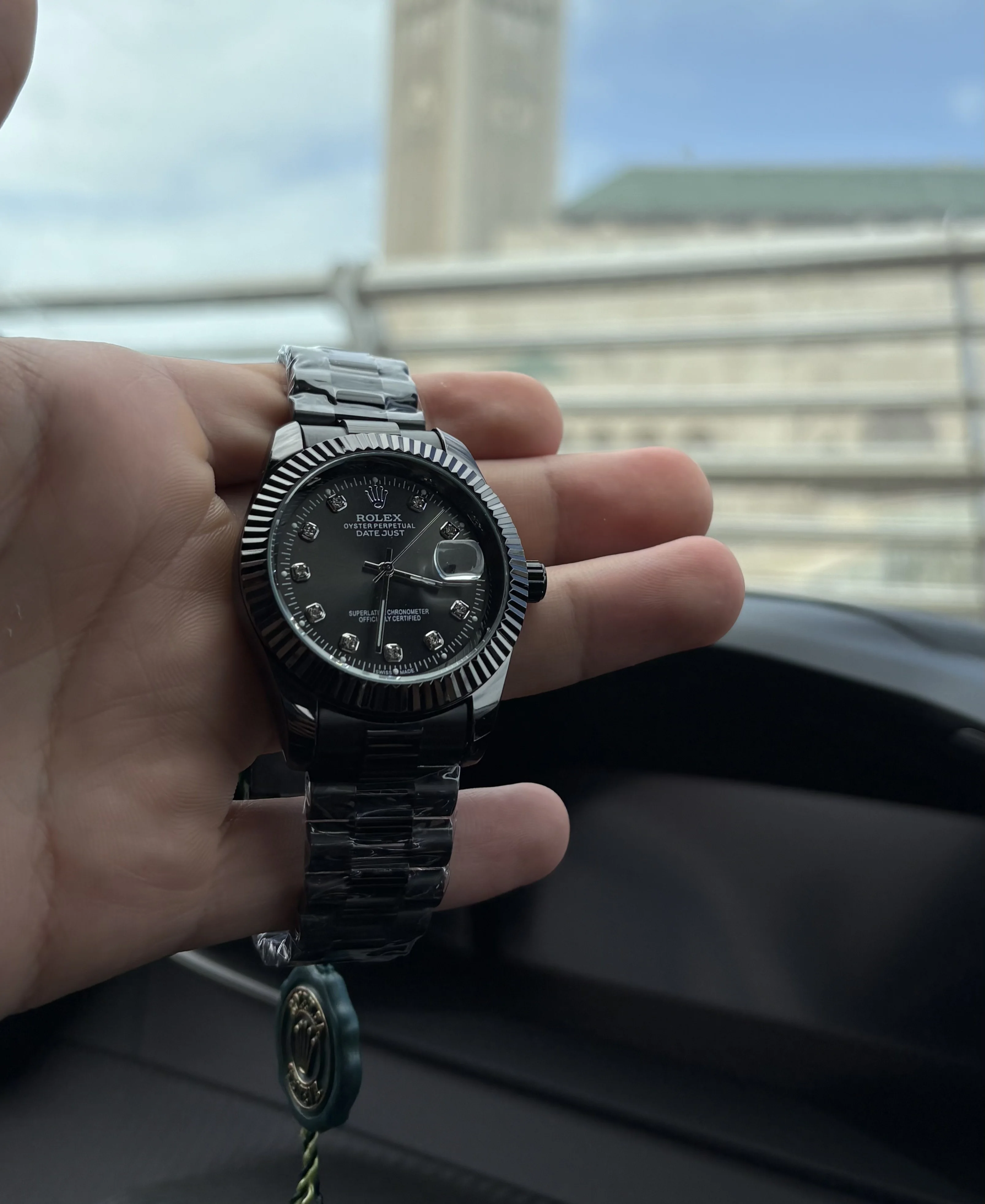 ROLEX DATE-JUST FULL BLACK - BOITE SIMPLE
