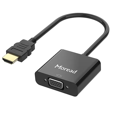 HDMI a VGA con audio, adaptador activo HDMI a VGA chapado en oro (hombre a hembra) con cable de alimentación micro USB y cable de audio de 0.138 in para PS4, MacBook Pro, Mac mini, Apple TV y