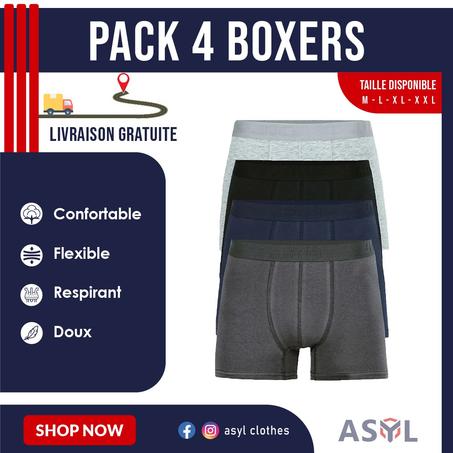 4 Boxers de haute qualité