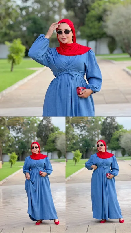 ROBE CROISEE LIN BLEU JEANS