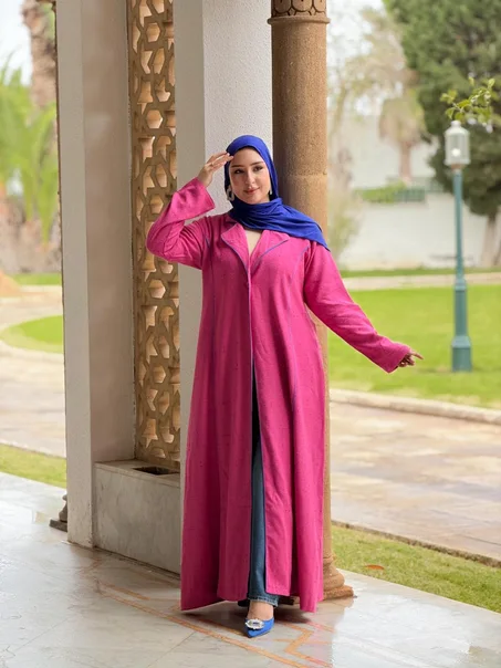 ABAYA VESTE FUSHIA