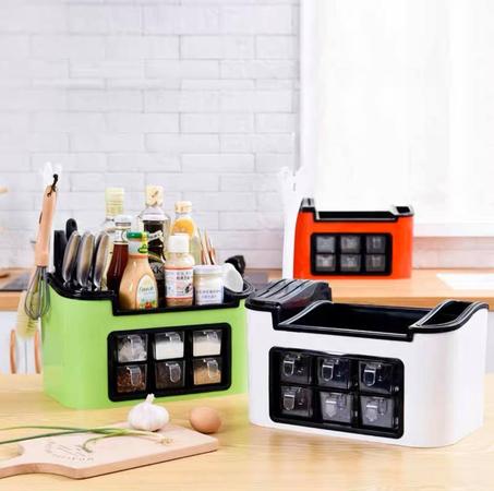 طقم حاملة توابل ومنظم للأواني