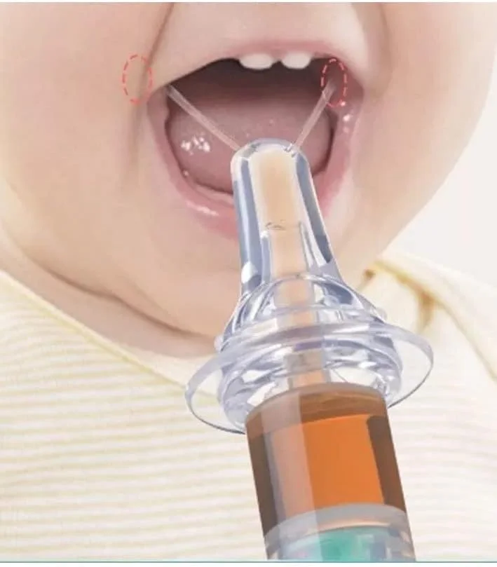 سرنجة تغذية وأدوية مضادة للاختناق لحديثي الولادة مكونه من قطارة سرنجة تغذية