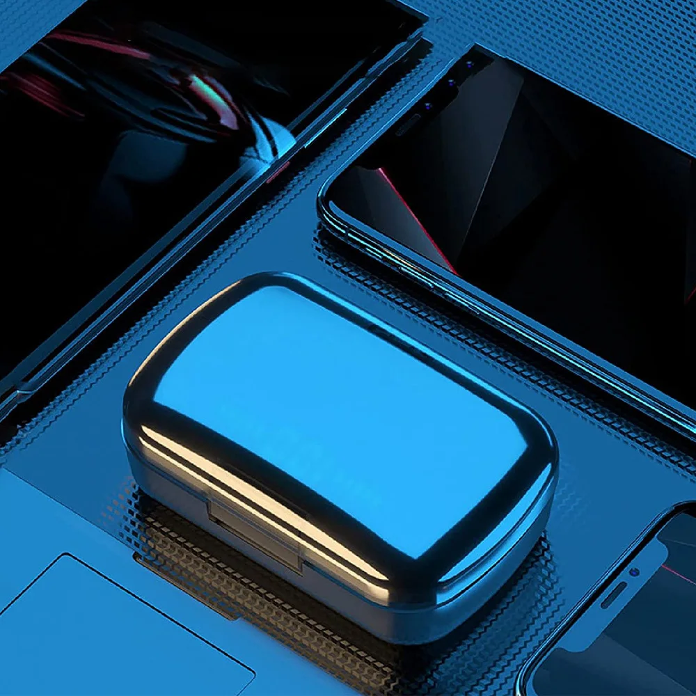 سماعة M5 Power Audio | إيربودز + باوربانك للطوارئ، شاشة ديجيتال وصوت محيطي 🎧🔋