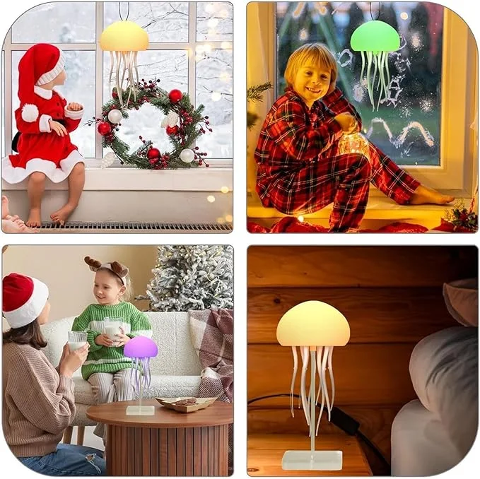 أباجورة "جيلي فيش" المضيئة - إضاءة ديكور مودرن بألوان متغيرة