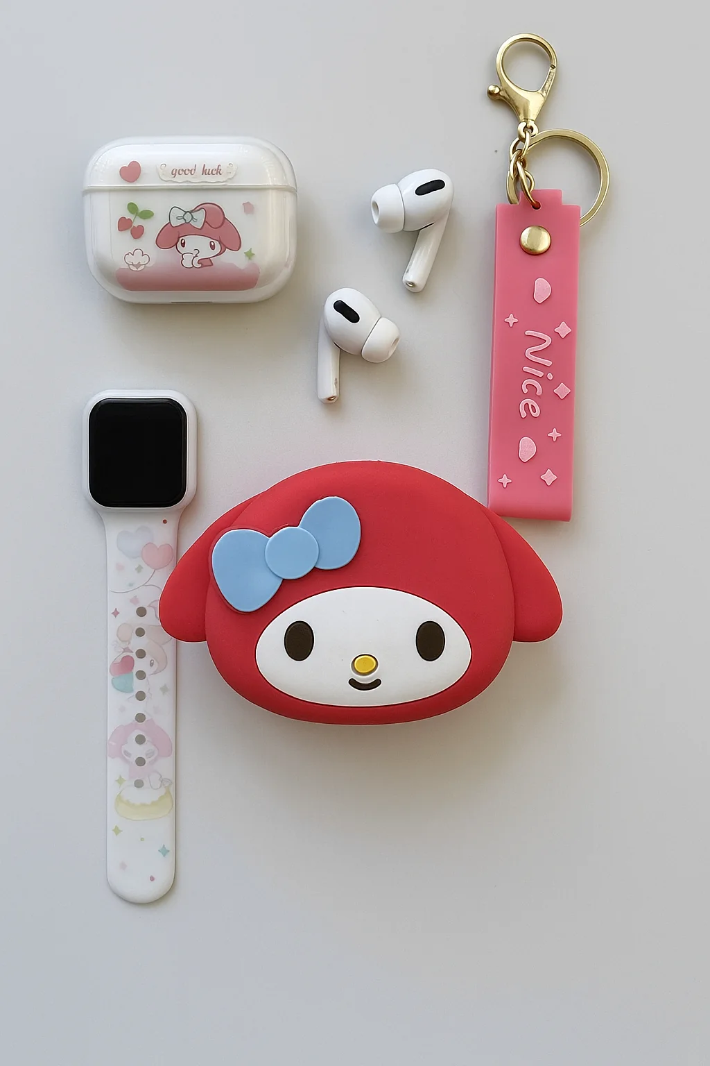 طقم هدايا ديزني للبنات | ساعة سمارت + سماعة إيربودز TWS + ميدالية كرتون 🎀✨