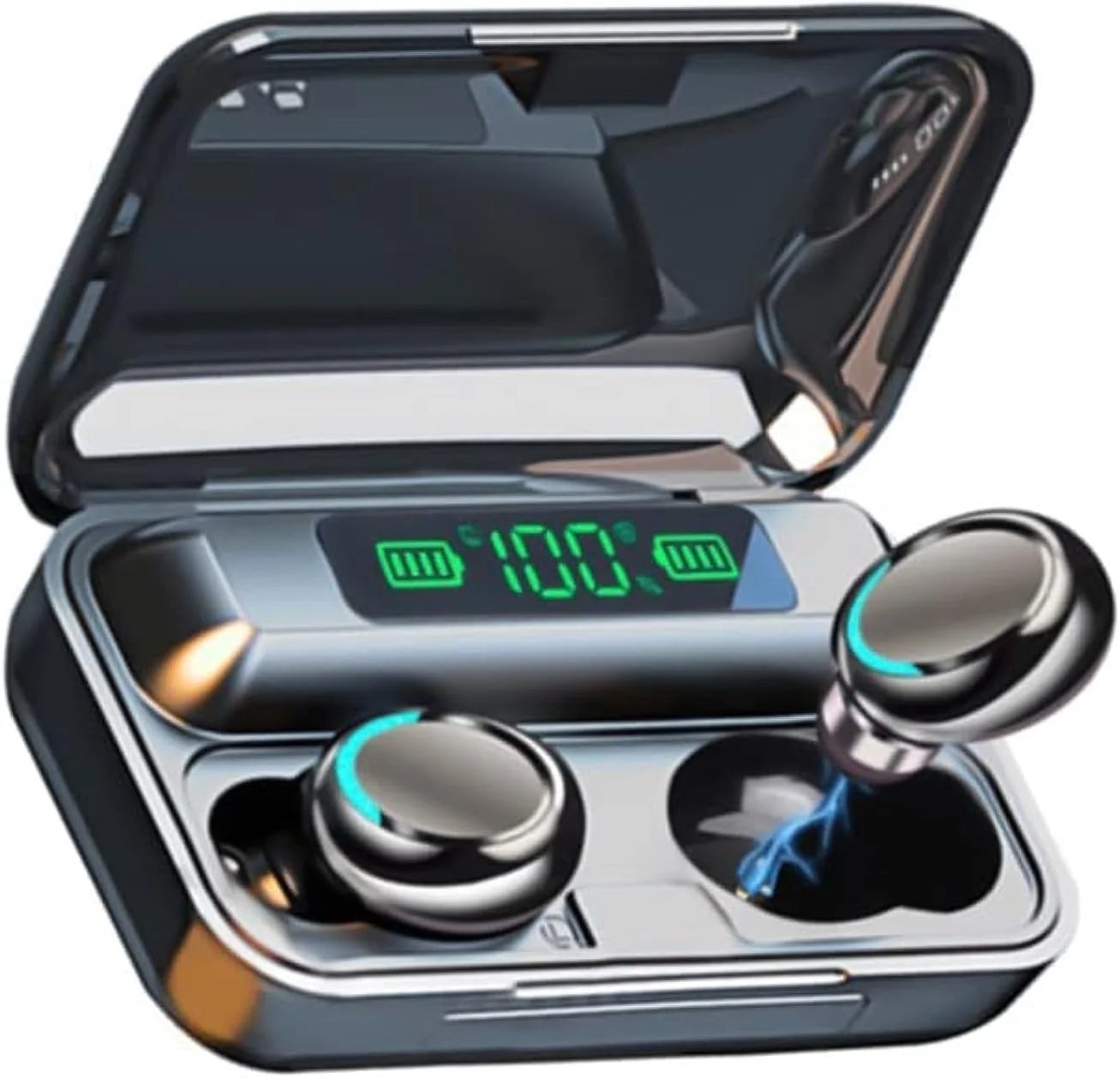 سماعة Samsung F9 Pro Plus - باوربانك مدمج وصوت بيز قوي | Samsung F9 Pro Plus Earbuds - Built-in Powerbank & Deep Bass