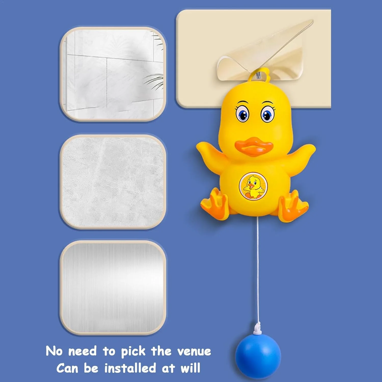 لعبة بنج بونج بطوط المعلقة للأطفال (مجموعة كاملة)