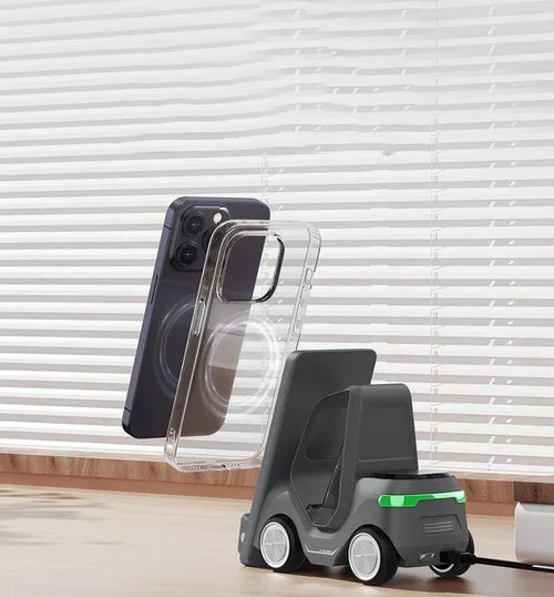 شاحن وايرلس 5 في 1 على شكل سيارة سباق | شحن سريع، ساعة رقمية، وإضاءة RGB 🏎️⚡ 5-in-1 Racing Car Wireless Charger Station | Fast Charging, Digital Clock & RGB Light