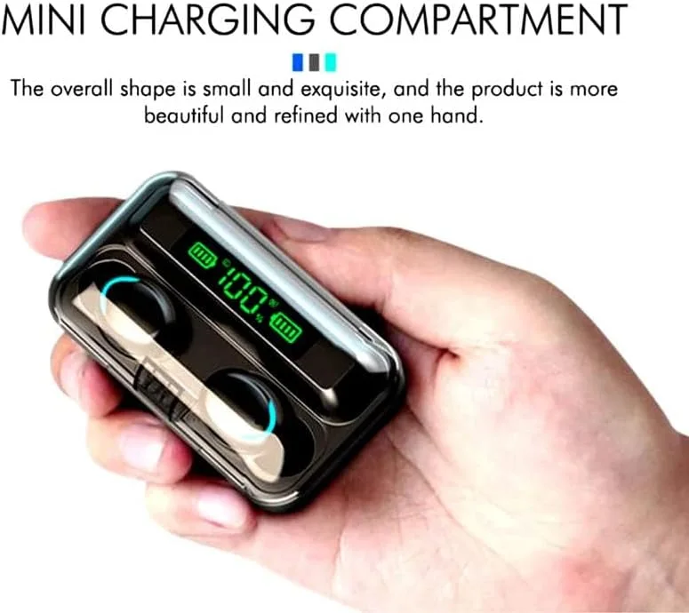 سماعة Samsung F9 Pro Plus - باوربانك مدمج وصوت بيز قوي | Samsung F9 Pro Plus Earbuds - Built-in Powerbank & Deep Bass