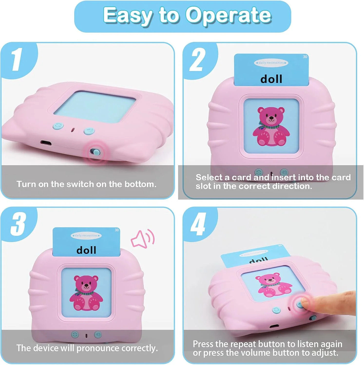 قارئ الكروت التعليمي الذكي (عربي وإنجليزي) - 120 كارت تفاعلي | Talking Flash Cards Learning Toy - Arabic & English (120 Cards)