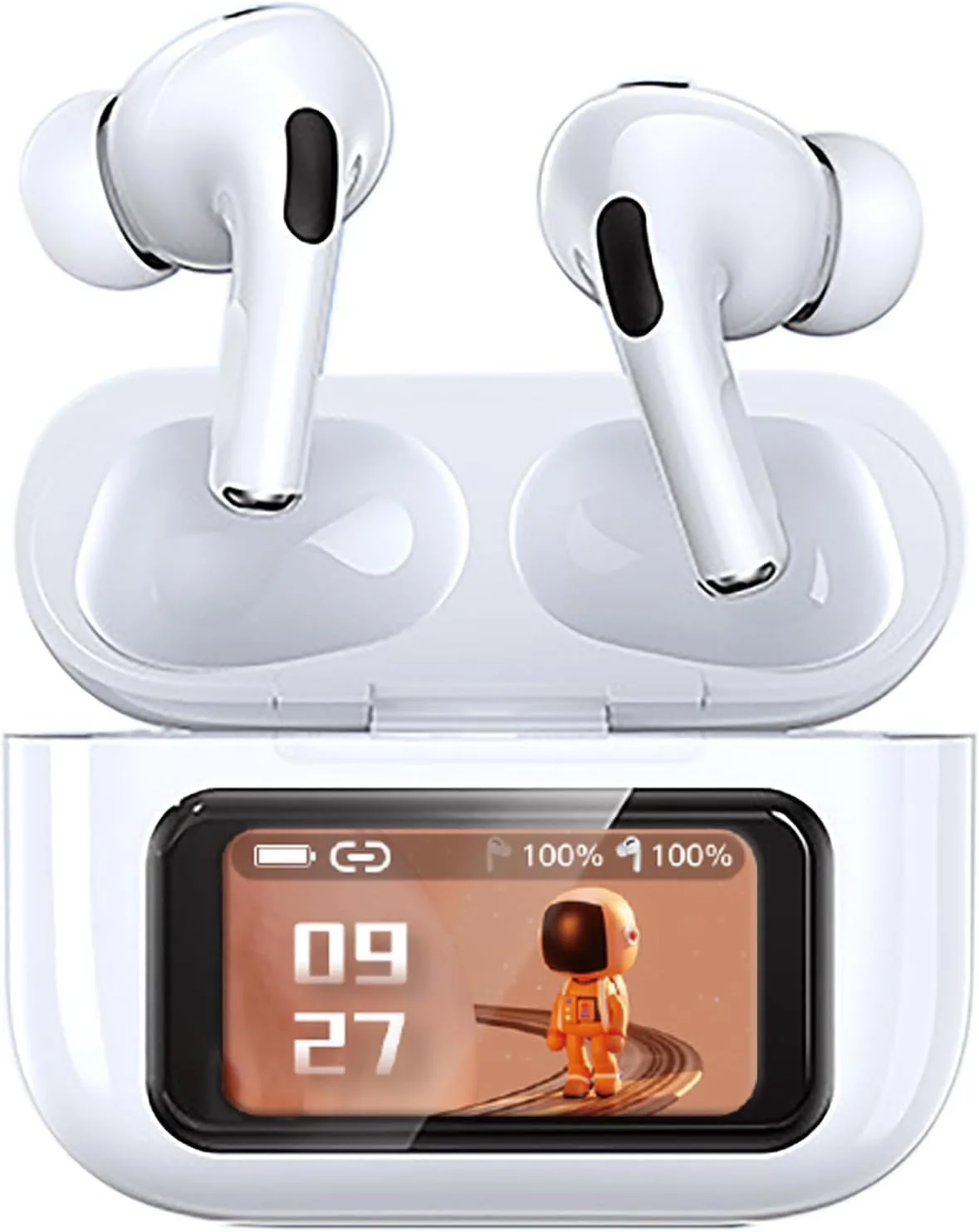 "	سماعة ذكيه مع شاشة A9  (لون ابيض)"