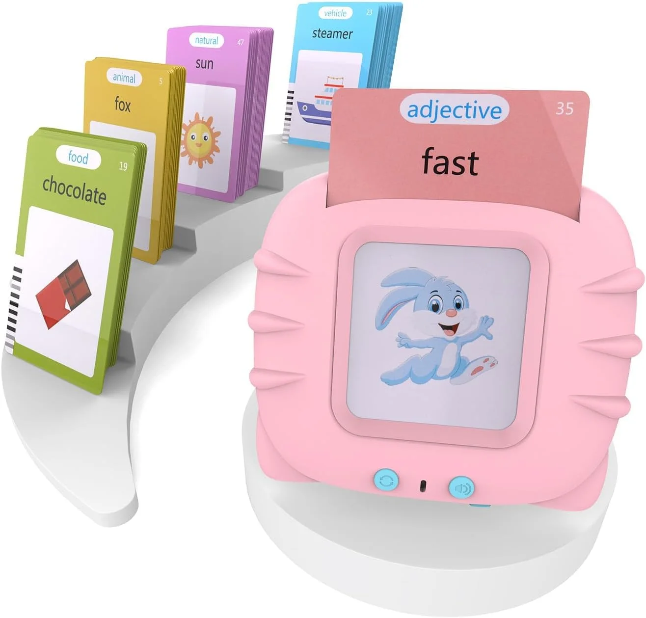 قارئ الكروت التعليمي الذكي (عربي وإنجليزي) - 120 كارت تفاعلي | Talking Flash Cards Learning Toy - Arabic & English (120 Cards)