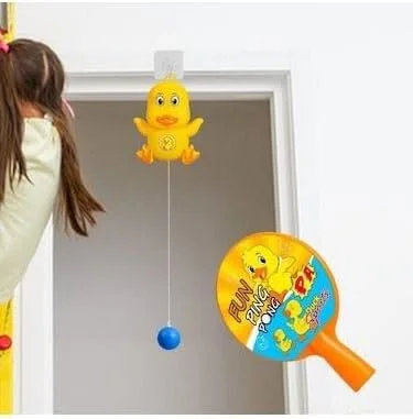 لعبة بنج بونج بطوط المعلقة للأطفال (مجموعة كاملة)