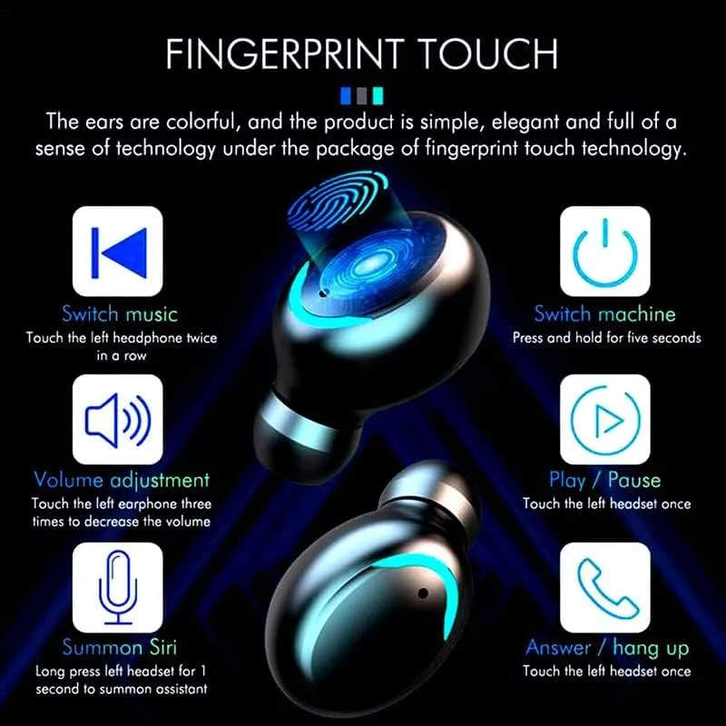 سماعة Samsung F9 Pro Plus - باوربانك مدمج وصوت بيز قوي | Samsung F9 Pro Plus Earbuds - Built-in Powerbank & Deep Bass