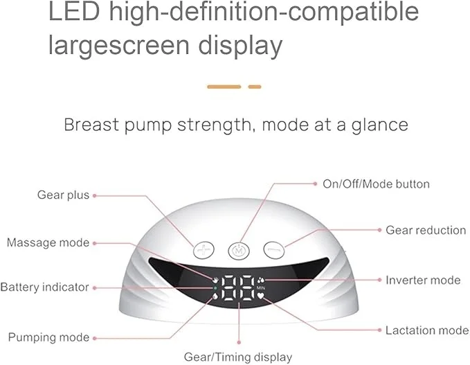 مضخة الثدي الكهربائية اللاسلكية الذكية (12 مستوى شفط)