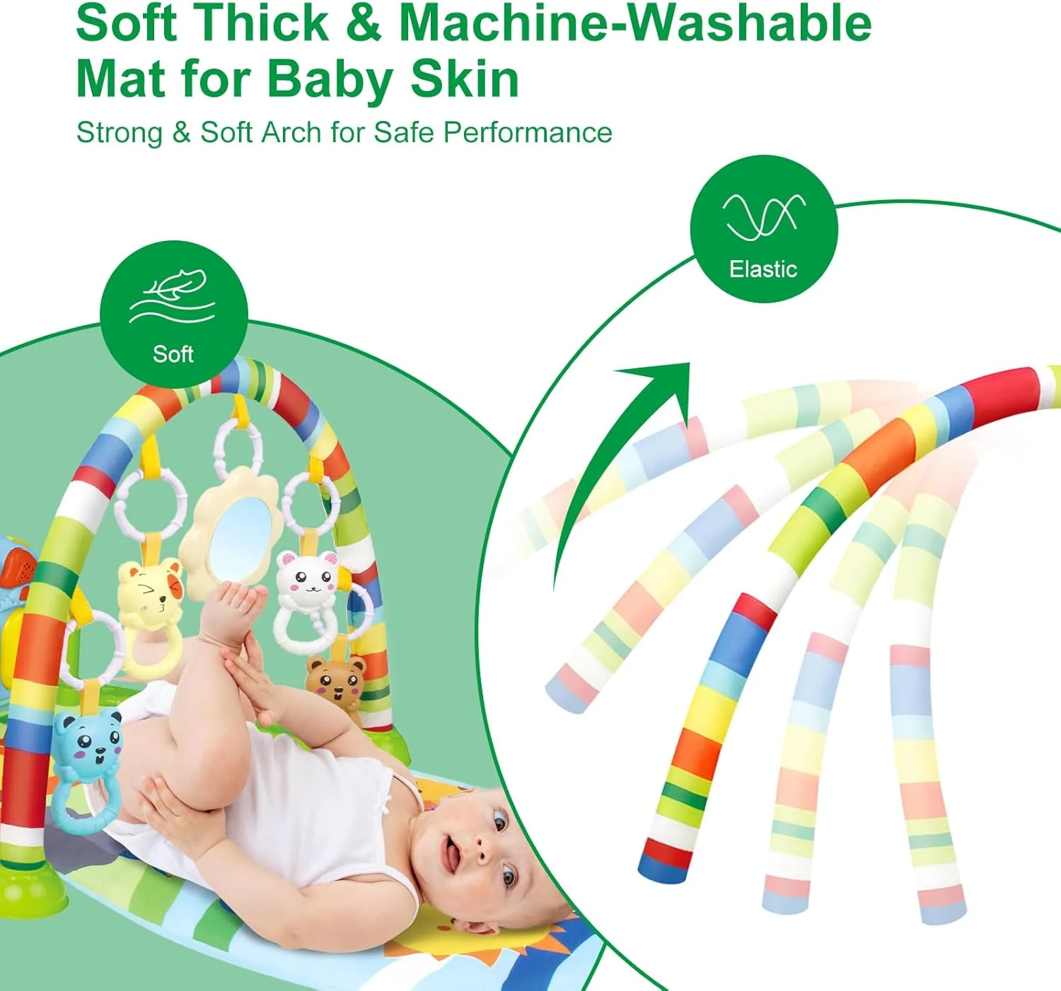 سجادة ألعاب البيانو الذكية (Piano Kick & Play) - لتنمية مهارات طفلك