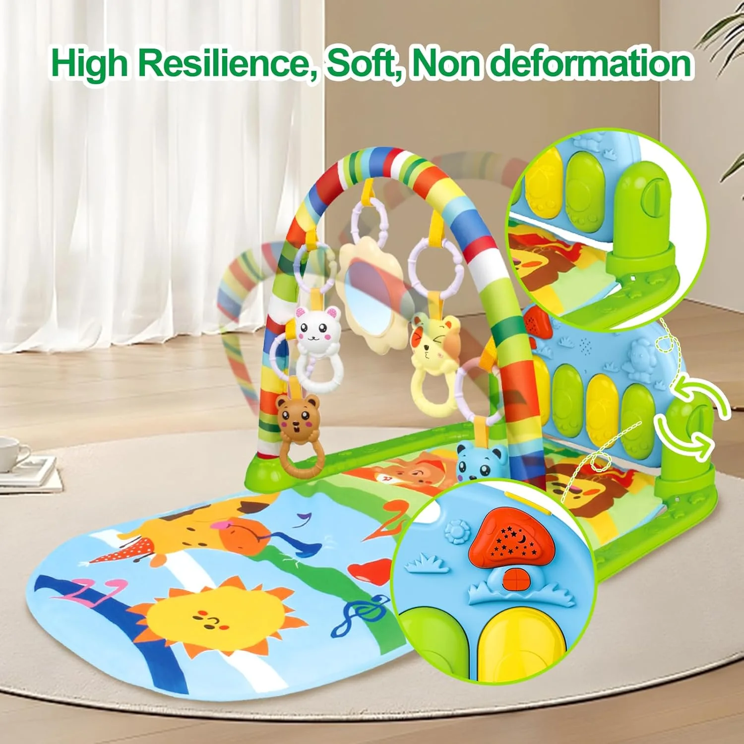 سجادة ألعاب البيانو الذكية (Piano Kick & Play) - لتنمية مهارات طفلك