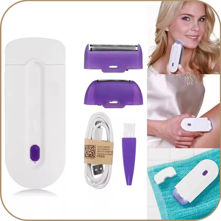 ملقط شعر مع ملمع ناعم لإزالة الشعر بدون ألم