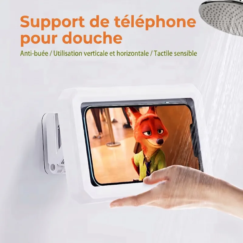 Support de téléphone étanche pour salle de bain et cuisine