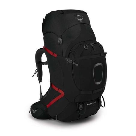 Osprey Aether Plus 85L Mens Hiking Backpack - Black - L/XL