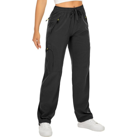 Womens Hiking Pants Quick Dry UPF 50 Lightweight Travel Golf Cargo Safari Pants Zipper Pockets