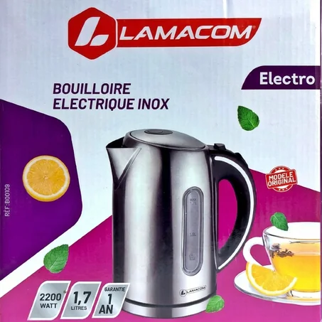 Bouilloire Électrique Lamacom Inox 1.7L