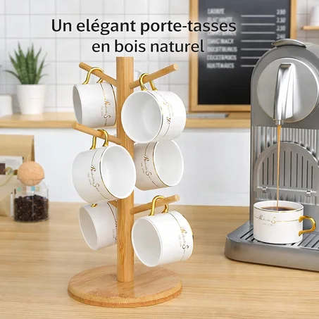 Porte-Tasses en Bambou