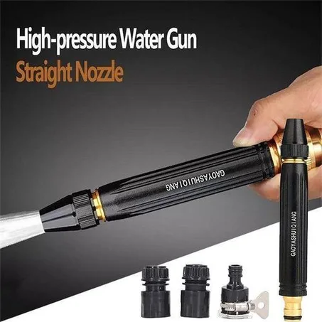 Pistolet d’Arrosage Haute Pression 3 Jets – Lance à Eau Multifonction pour Nettoyage, Jardin & Voiture