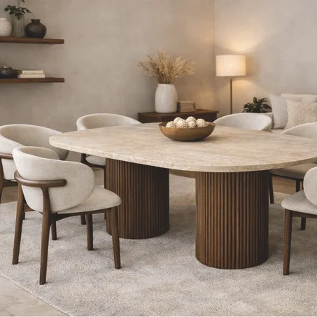 Ensemble de table à manger - 6 chaises