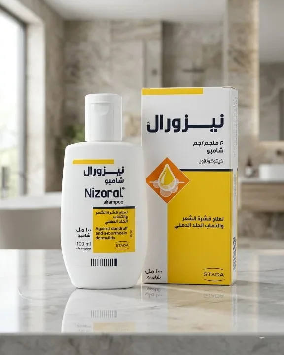 شامبو نيزورال الطبي للقضاء على القشرة المستعصية والتهاب الجلد الدهني تركيبة فعالة ومختبرة للرجال والنساء(100 مل).