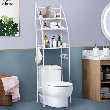 Étagère de Salle de Bains en Métal à 3 Niveaux - Économiseur d'Espace 🚽✨