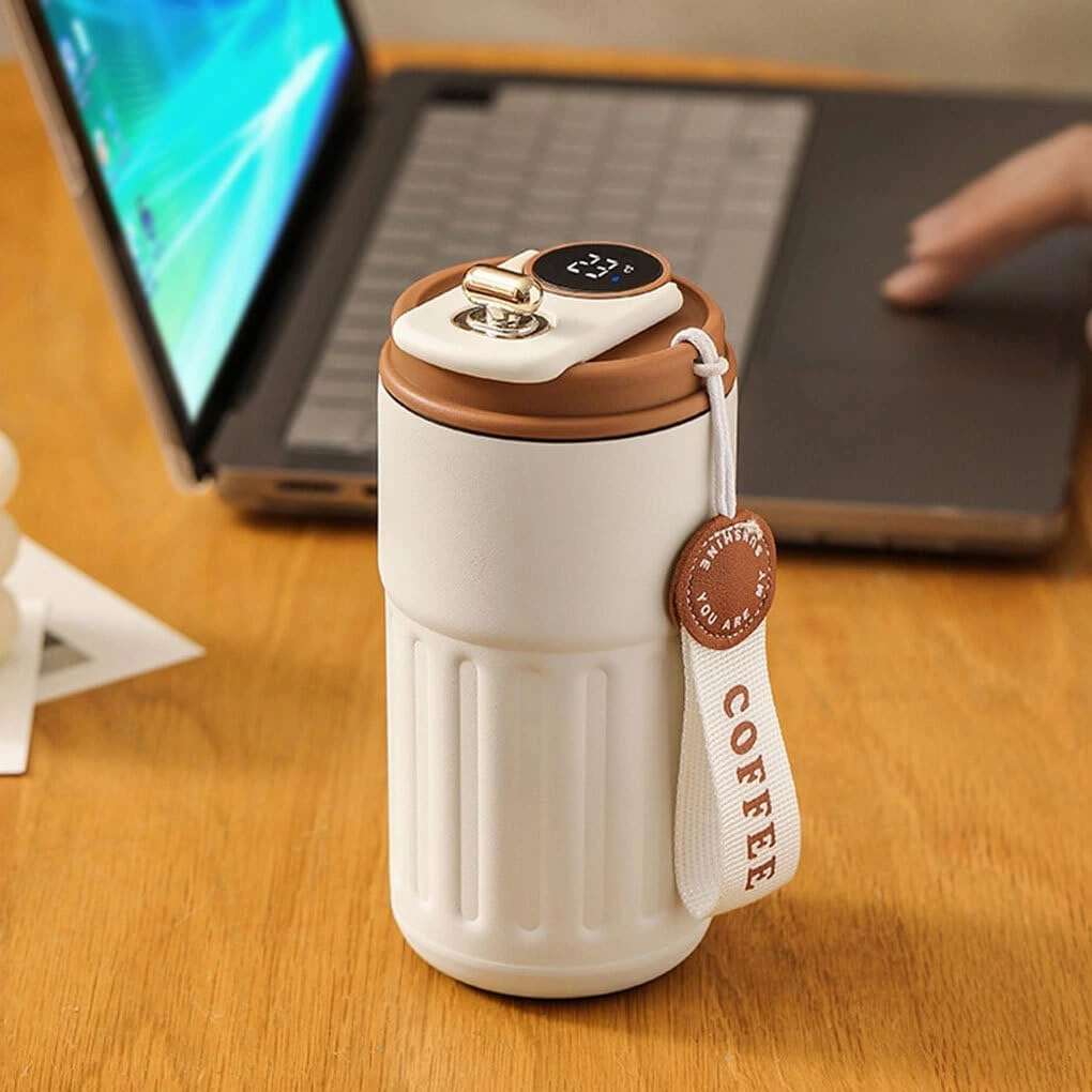 كوب حراري ذكي بشاشة عرض درجة الحرارة