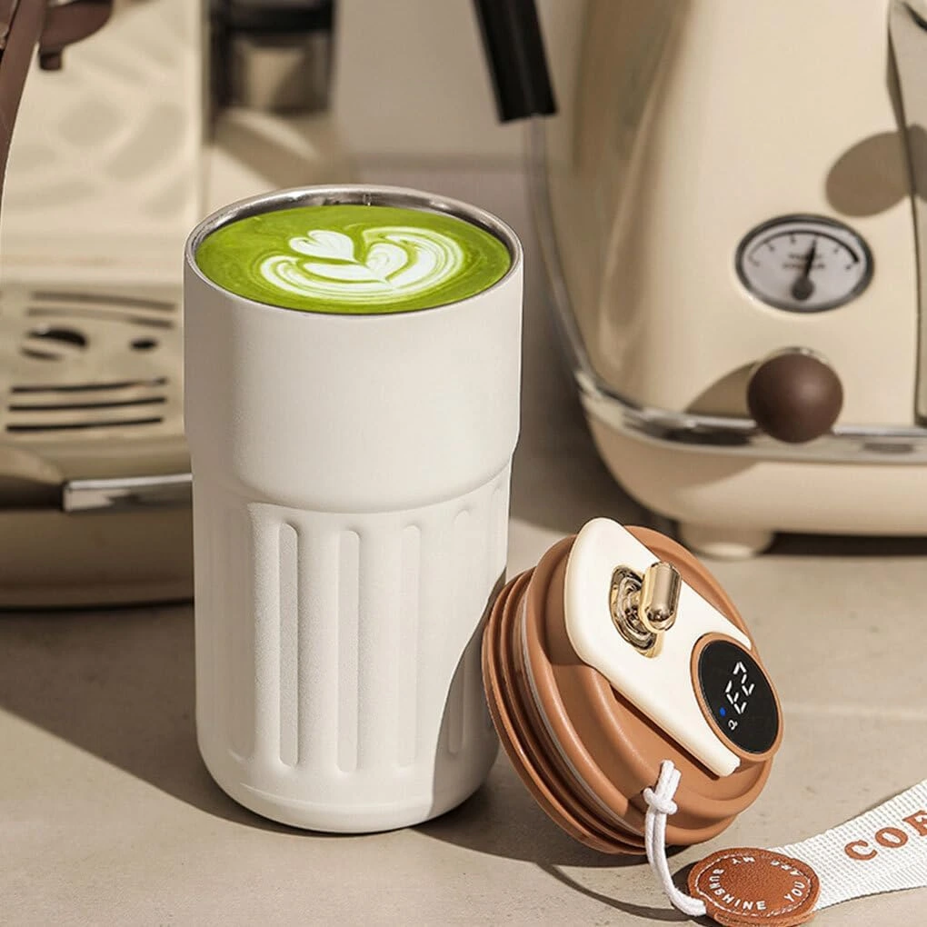 كوب حراري ذكي بشاشة عرض درجة الحرارة