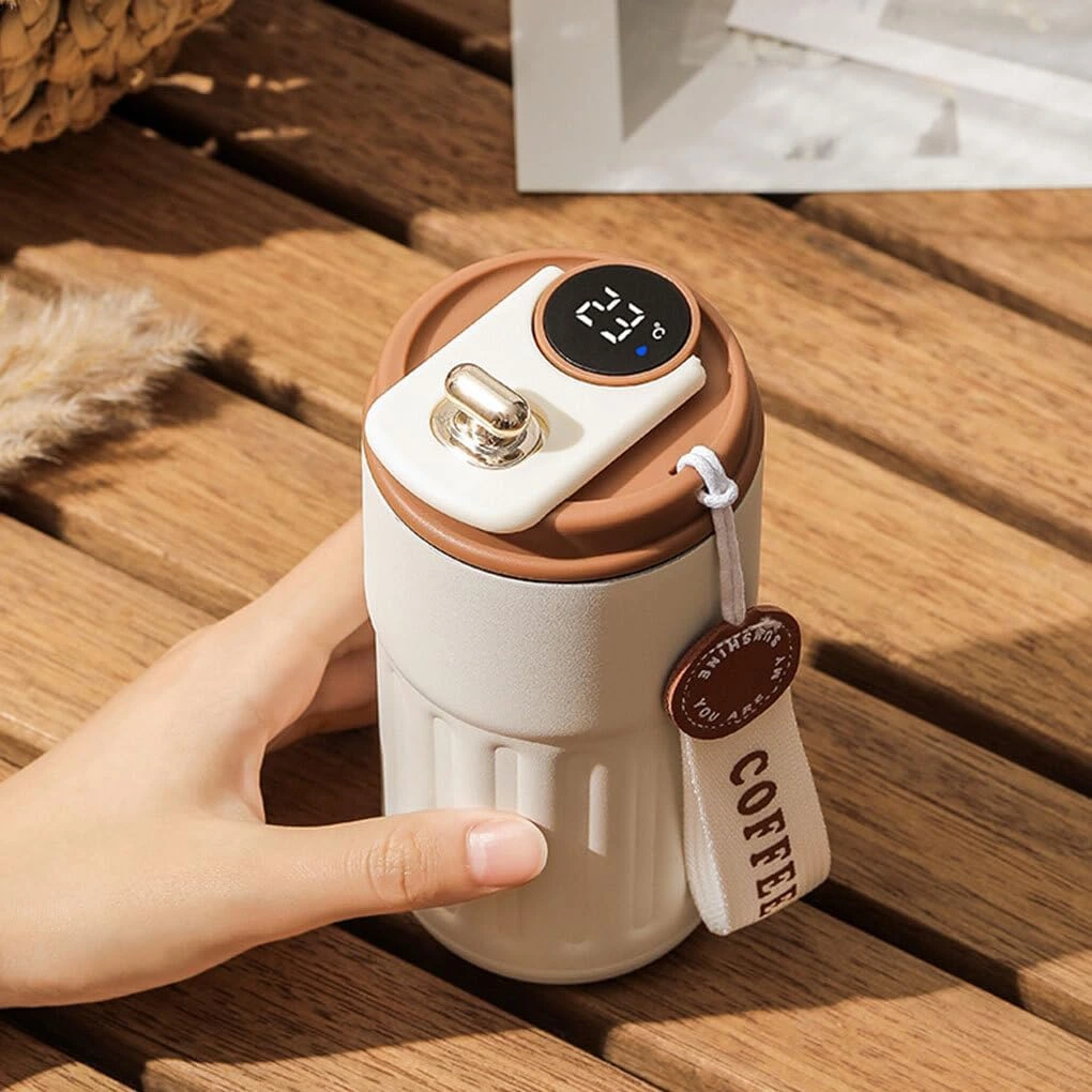 كوب حراري ذكي بشاشة عرض درجة الحرارة