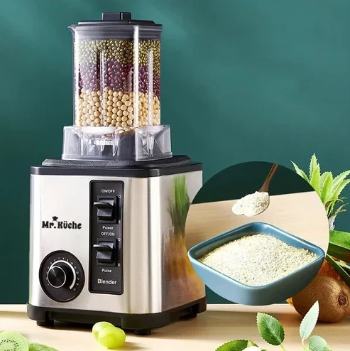 خلاط كهربائي احترافي متعدد الوظائف 2 في 1 مع مطحنة