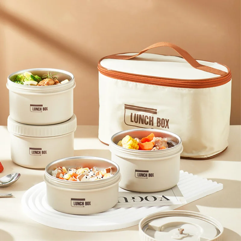 علب غداء متعددة الطبقات مع حقيبة حمل  (Lunch Box)