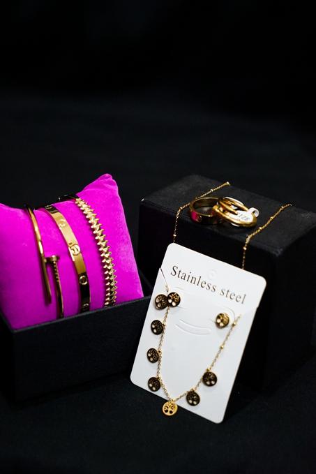 باك الهبال 3 براسليات Acier inoxydable  + خاتم من اختيارك + هدية من عندنا سلسلة و حلقات