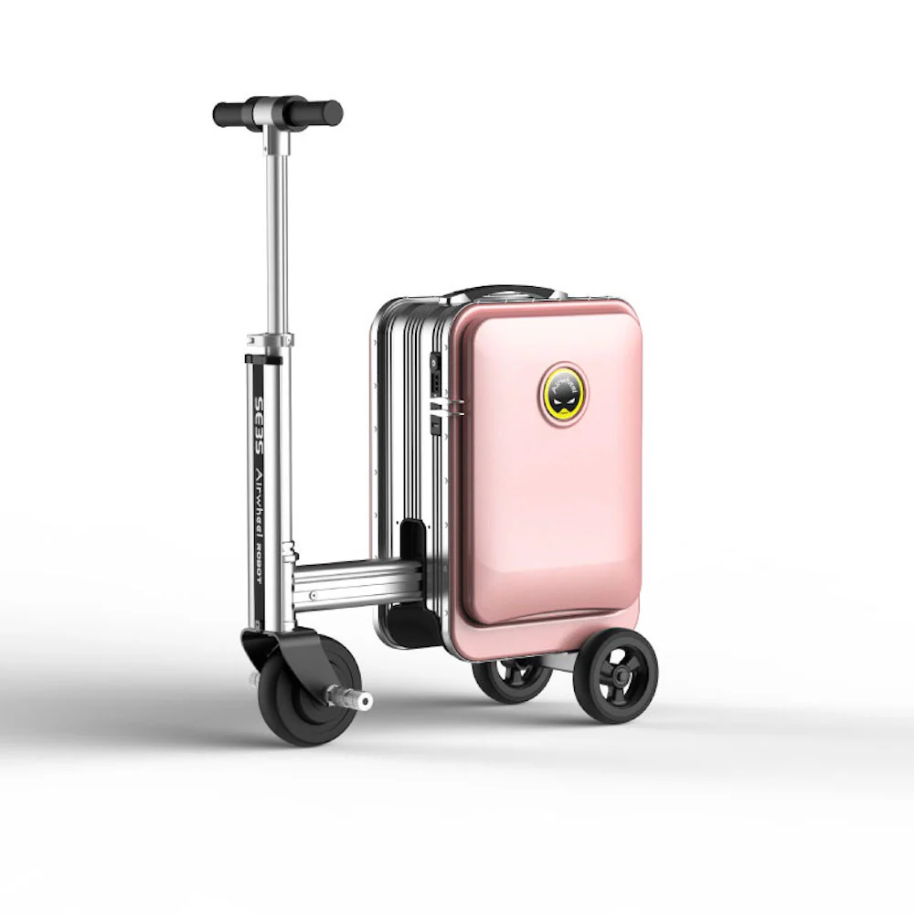 Airwheel SE3S - سكوتر الأمتعة الكهربائي - أسود | حقيبة سفر ذكية أوتوماتيكية قابلة للتمديد مع بطارية قابلة للإزالة