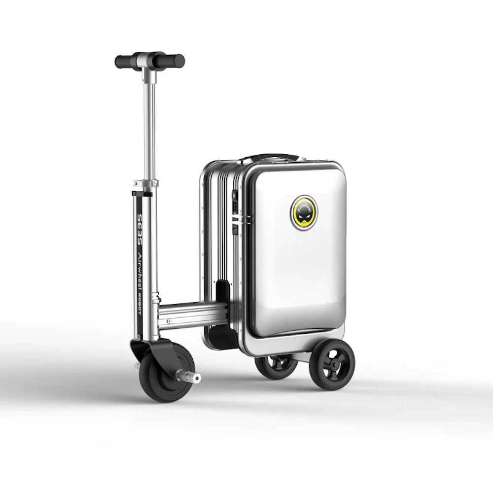 Airwheel SE3S - سكوتر الأمتعة الكهربائي - أسود | حقيبة سفر ذكية أوتوماتيكية قابلة للتمديد مع بطارية قابلة للإزالة