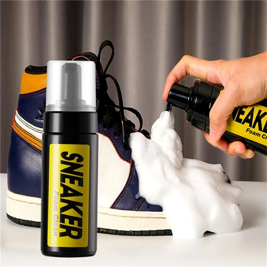 طقم تنظيف الأحذية بالرغوة 4 قطع Shoes Foam Cleaner Kit
