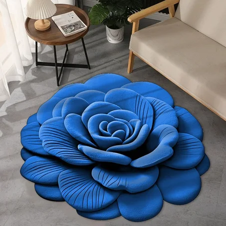 الجديد والحصري - زربية الوردة الفخمة  3D - لمسة ملكية لبيتك 100x100 سم